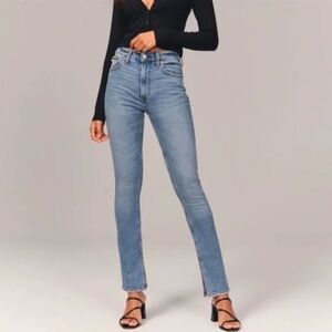 Women’s Abercrombie & Fitch The Skinny High Rise vent hem Jeans